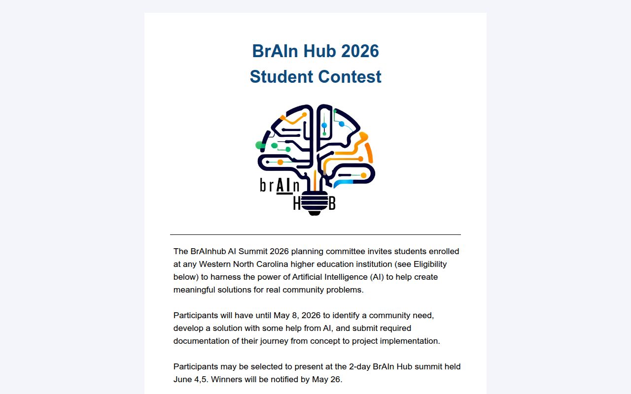 BrAIN Hub 2026 Student Competition